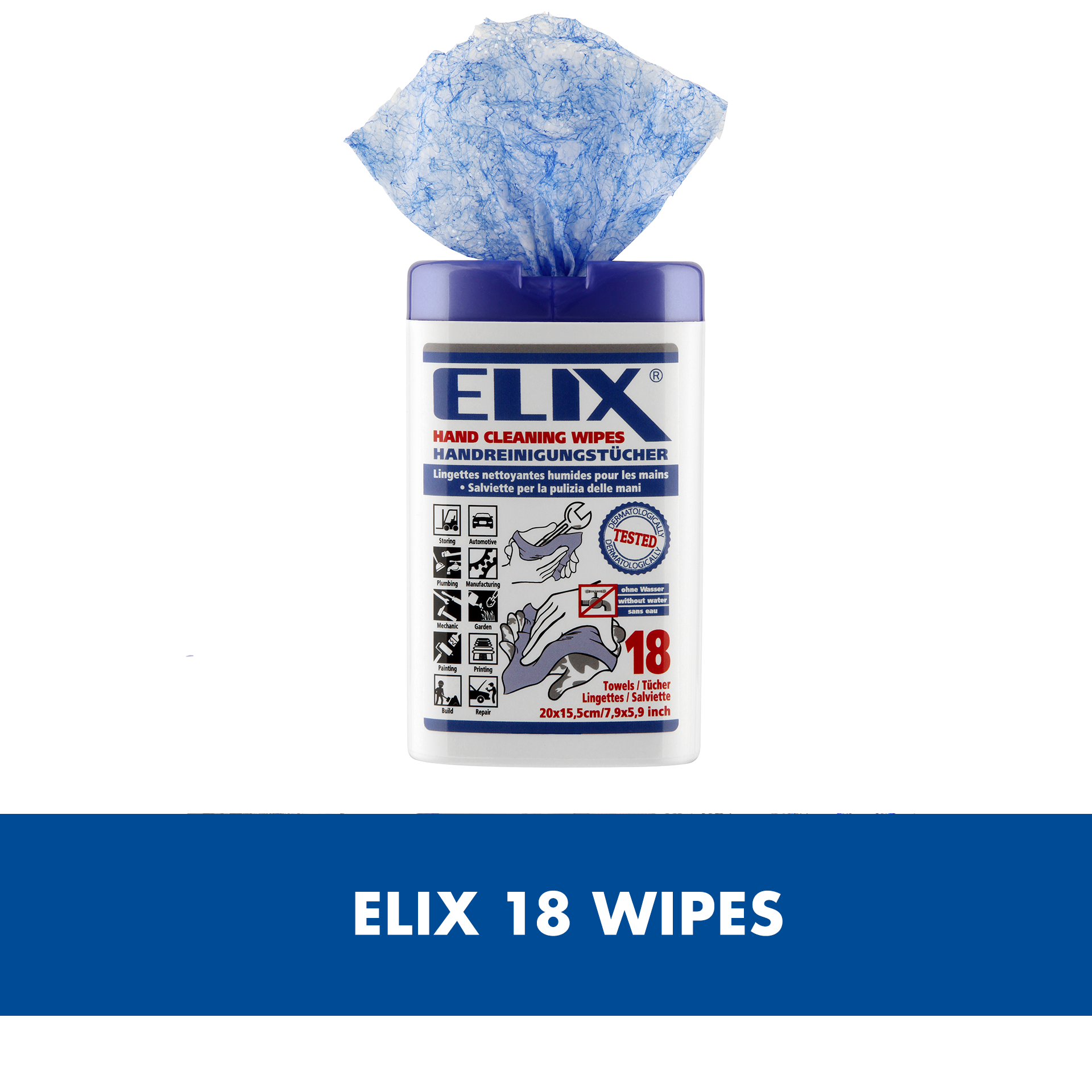 Elix Cleaning Wipes 90 Units Blue